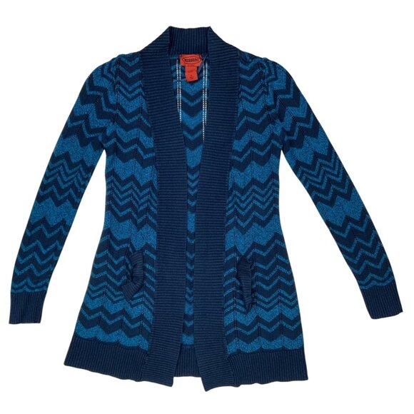 Missoni For Target Cardigan Sweater S Blue Chevron - Picture 12 of 12